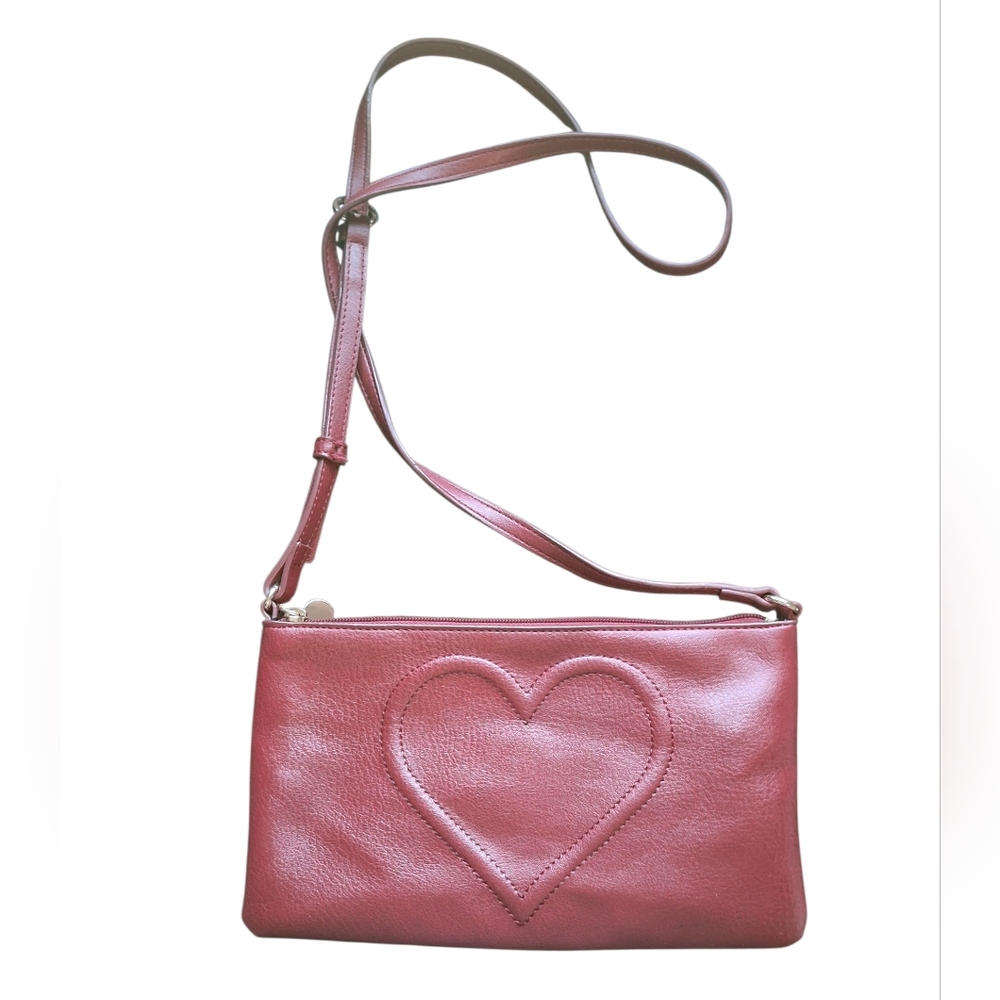 LC Lauren Conrad Red Heart Crossbody Bag